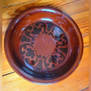 Vintage Fiesta Amberstone Sheffield pie plate dish